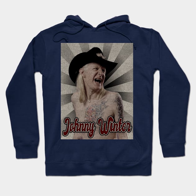 Johnny Winter Classic Hoodie by StickMen